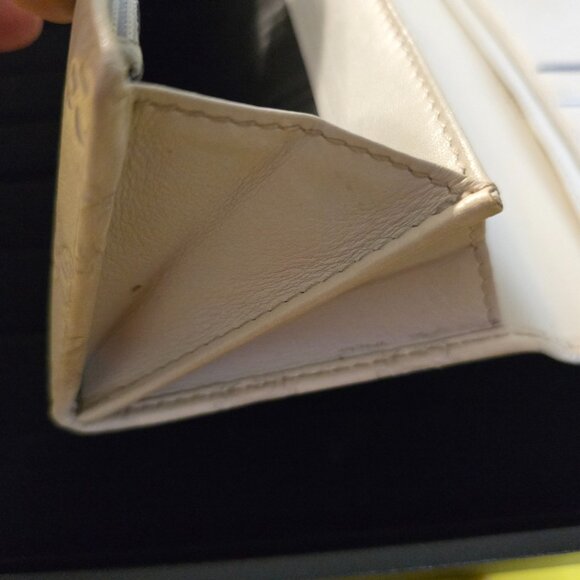 *GUCCI* Authentic GG Signature Leather Wallet w/Gold Name Plate Single Fold/Snap - Picture 13 of 16